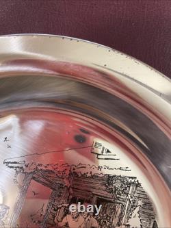 Sterling Silver Plate 178g Norman Rockwell Home for Christmas 1975 Franklin Mint