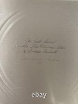 Sterling Silver Plate 178g Norman Rockwell Home for Christmas 1975 Franklin Mint