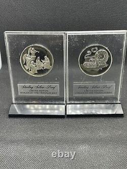 Sterling Silver Proof Lot Franklin Mint Lion Lamb Glory Encased Coin