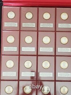 Sterling Silver Proof Presidential Coin Medals with case Franklin Mint- 35 Coins