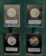 Sterling Silver Proofs 1972 Franklin Mint Holiday Medals Set 4 In Box/w Stands