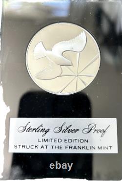 Sterling Silver Proofs 1972 Franklin Mint Holiday Medals Set 4 In Box/w Stands