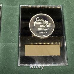 Sterling Silver Proofs 1972 Franklin Mint Holiday Medals Set 4 In Box/w Stands