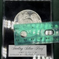 Sterling Silver Proofs 1972 Franklin Mint Holiday Medals Set 4 In Box/w Stands