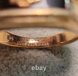 Sterling Silver Ring 14K Solid Gold Eagle Franklin Mint Gold Tone Mens Sz. 13.5 Sterling Silver Ring 14K Solid Gold Eagle Franklin Mint Gold Tone Mens Sz. 13.5