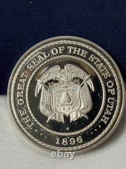 Sterling Silver Round 1974 Utah 33G FRANKLIN MINT