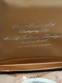 Sterling Silver Solid 1977 Franklin Mint Thanksgiving Plate NEW