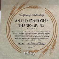 Sterling Silver Solid 1977 Franklin Mint Thanksgiving Plate NEW