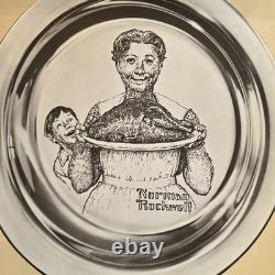 Sterling Silver Solid 1977 Franklin Mint Thanksgiving Plate NEW