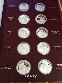 SterlingSilver Medals/Coins The Genius Of Michelangelo Franklin Mint CompleteSet