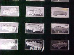 THE CENTENNIAL 100 CAR MINI STERLING SILVER INGOT COLLECTION 1875-1975 w CASE