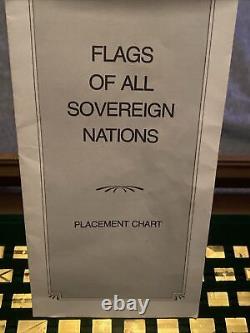 THE FRANKLIN MINT FLAGS OF ALL NATIONS Missing 2 GOLD ON STERLING SILVER