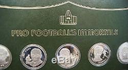THE FRANKLIN MINT Pro Football's Immortals Set OF 50 Sterling Silver Proof Coins