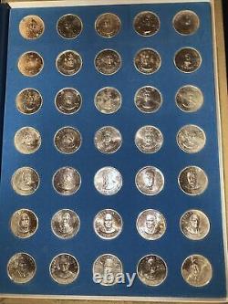 THE FRANKLIN MINT TREASURY 35 Presidential Commemorative Medals Sterling silver