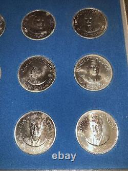 THE FRANKLIN MINT TREASURY 35 Presidential Commemorative Medals Sterling silver