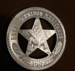 Texas State Ranger Badge STERLING SILVER Cut-Out Star FRANKLIN MINT 1987