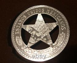 Texas State Ranger Badge STERLING SILVER Cut-Out Star FRANKLIN MINT 1987