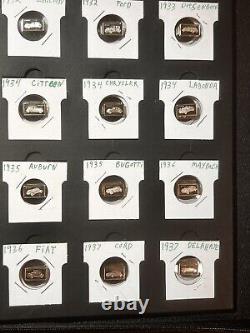 The 100 Greatest Cars Silver Miniature Bar Collection 2.3 Grams Each Lot Of 96