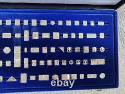 The 100 Greatest Stamps of the World Sterling Silver Miniature Stamp Collection
