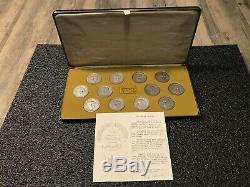 The 12 Caesars SPQR Franklin Mint. 925 Sterling Silver Medals 15.4 OZT