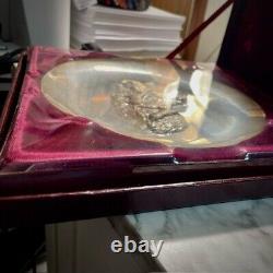The 1972 Franklin Mint Mother's Day Plate Solid Sterling Silver Limited Edition