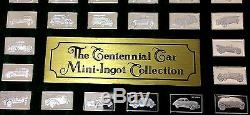 The Centennial Car Mini Silver Ingot Collection in Original Showcase