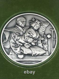 The Franklin Mint 1972 Sterling Silver Kawasumi Medallion by T Matsuoka BU MS