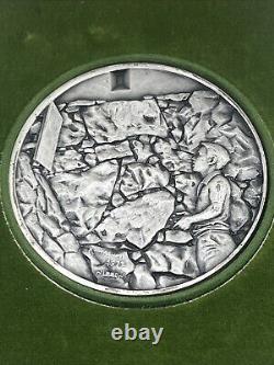 The Franklin Mint 1972 Sterling Silver Kawasumi Medallion by T Matsuoka BU MS