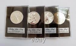 The Franklin Mint, 1973 Sterling Silver Rounds With Different Theme, Set Of 4
