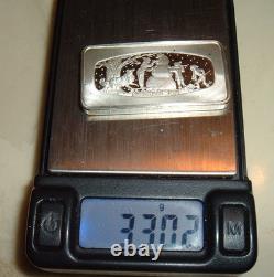 The Franklin Mint 1974 Christmas Ingot Weighs 33grs / 500 Grains Sterling Silver