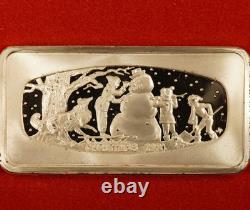 The Franklin Mint 1974 Christmas Ingot Weighs 33grs / 500 Grains Sterling Silver