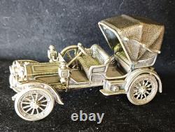 The Franklin Mint- 200g Sterling Silver -1904 Mercedes Simplex-Silver Car Mini