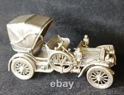 The Franklin Mint- 200g Sterling Silver -1904 Mercedes Simplex-Silver Car Mini