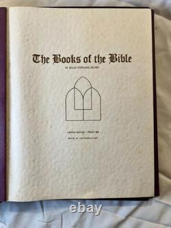 The Franklin Mint Book of the Bible Sterling Silver Set, Bars. 925