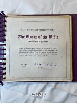 The Franklin Mint Book of the Bible Sterling Silver Set, Bars. 925