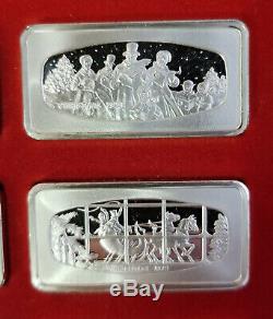 The Franklin Mint Christmas Ingots 1972-79 Sterling Silver 2.08 ozt / Ingot