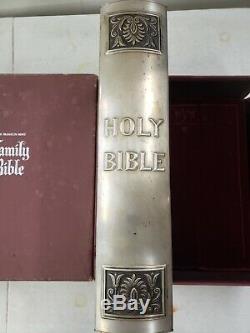 The Franklin Mint Family Bible withSterling Silver Cover King James Version WithBOX