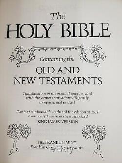 The Franklin Mint Family Bible withSterling Silver Cover King James Version WithBOX