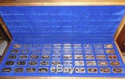 The Franklin Mint Guaranteed 1000 Grains 925 Sterling Silver Bar Set of 50
