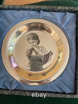 The Franklin Mint Limited Edition Spencer Sterling Mother's Day Plate 1974