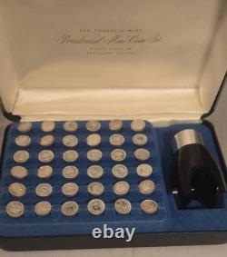 The Franklin Mint Presidential Mini-Coin Set First Edition Silver w Magnify Lens