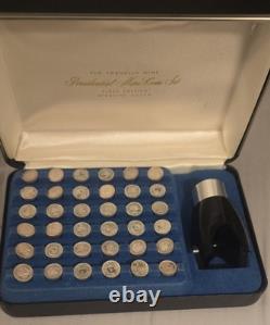 The Franklin Mint Presidential Mini-Coin Set First Edition Silver w Magnify Lens