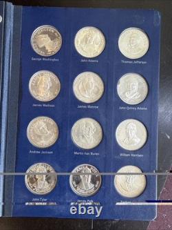 The Franklin Mint Presidential Treasury of 36 Commemorative Medals 925 Silver