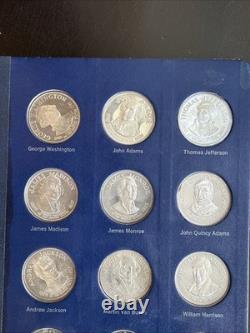 The Franklin Mint Presidential Treasury of 36 Commemorative Medals 925 Silver