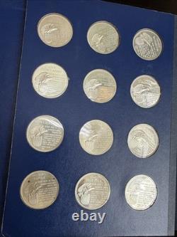 The Franklin Mint Presidential Treasury of 36 Commemorative Medals 925 Silver