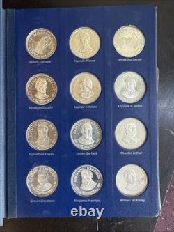 The Franklin Mint Presidential Treasury of 36 Commemorative Medals 925 Silver
