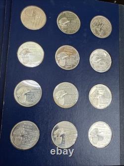 The Franklin Mint Presidential Treasury of 36 Commemorative Medals 925 Silver