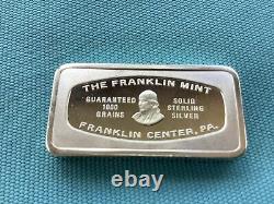 The Franklin Mint Solid Sterling Silver Georgia Bank Bar 2.32 Oz