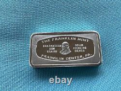 The Franklin Mint Solid Sterling Silver Minnesota Bank Bar 2.33 Oz