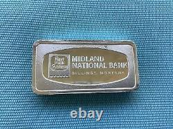 The Franklin Mint Solid Sterling Silver Montana Bank Bar 2.32 Oz